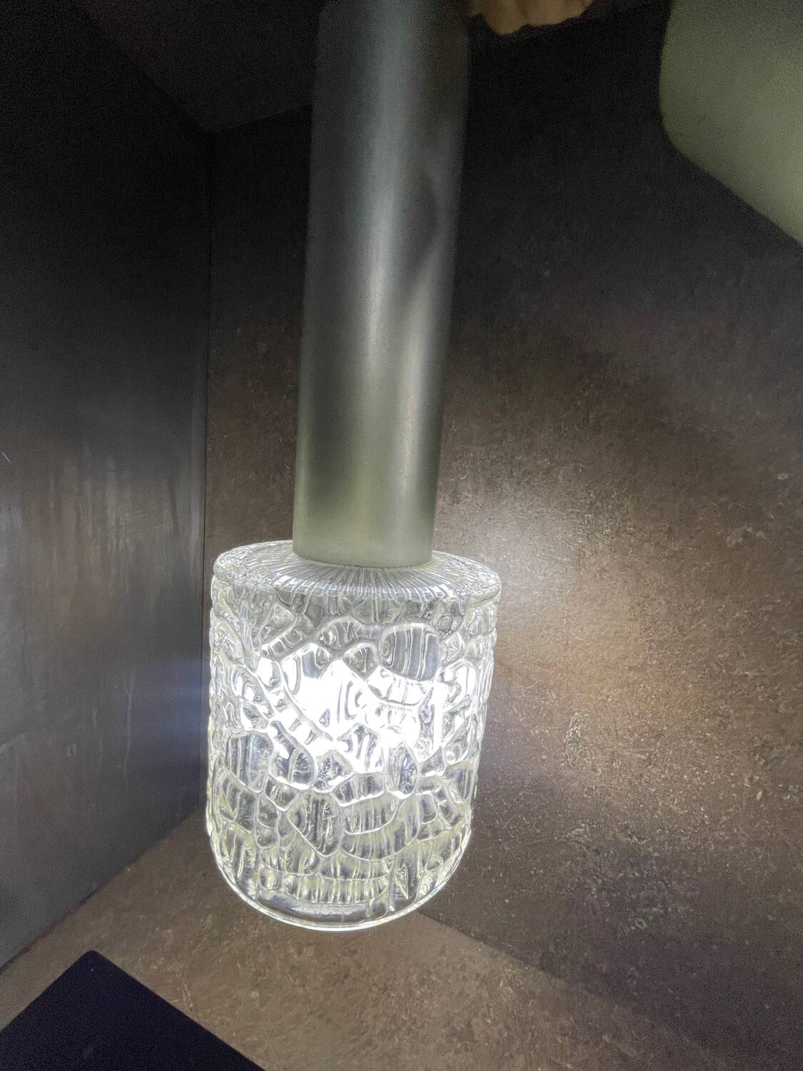 suspension en verre des années 60-70