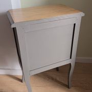 Unique renovated wooden side table - chic country style
