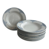 Lot de 12 assiettes creuses Service Windsor Creil et Montereau