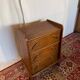 Small vintage chest of drawers in walnut and walnut veneer – 3 drawers
