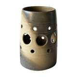 Vintage perforated stoneware lamp