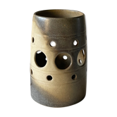 Vintage perforated stoneware lamp