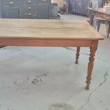 Farmhouse table wood foot turned