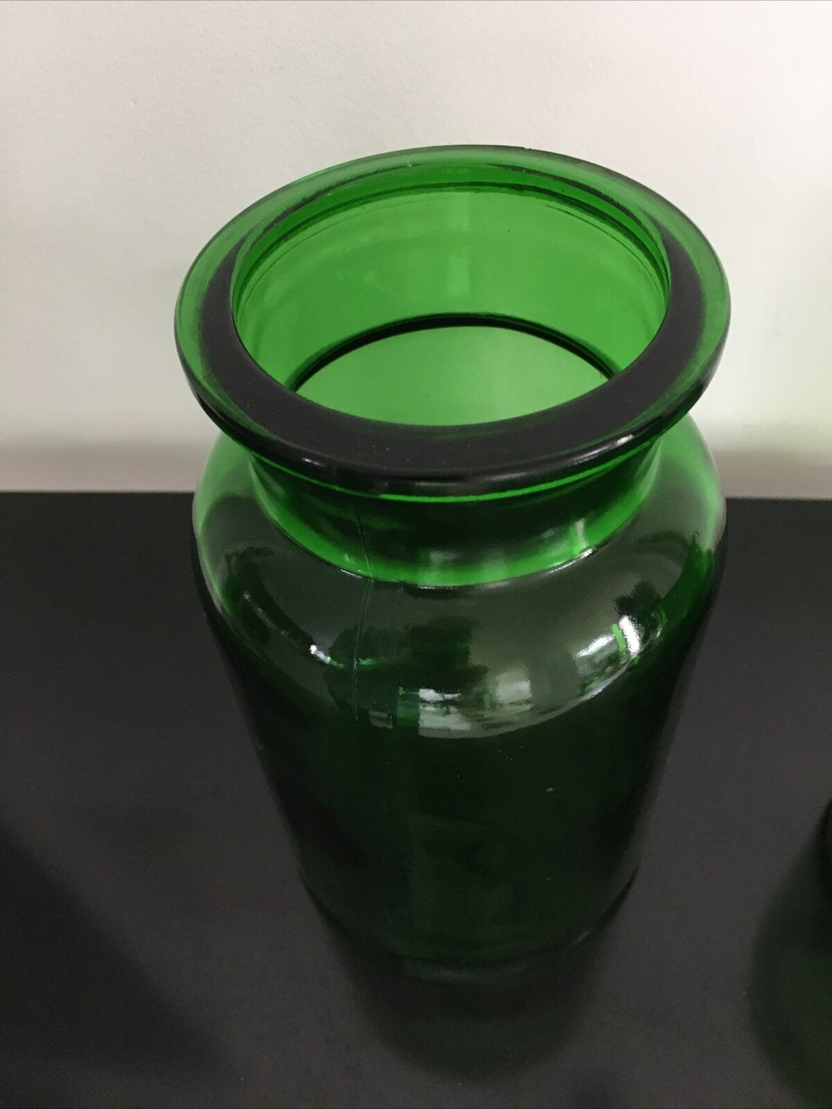 Lot de 2 bocaux en verre vert