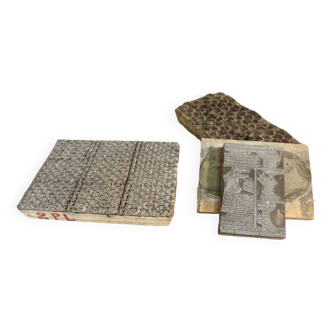 Lot Of 4 19th Century Printing Plates