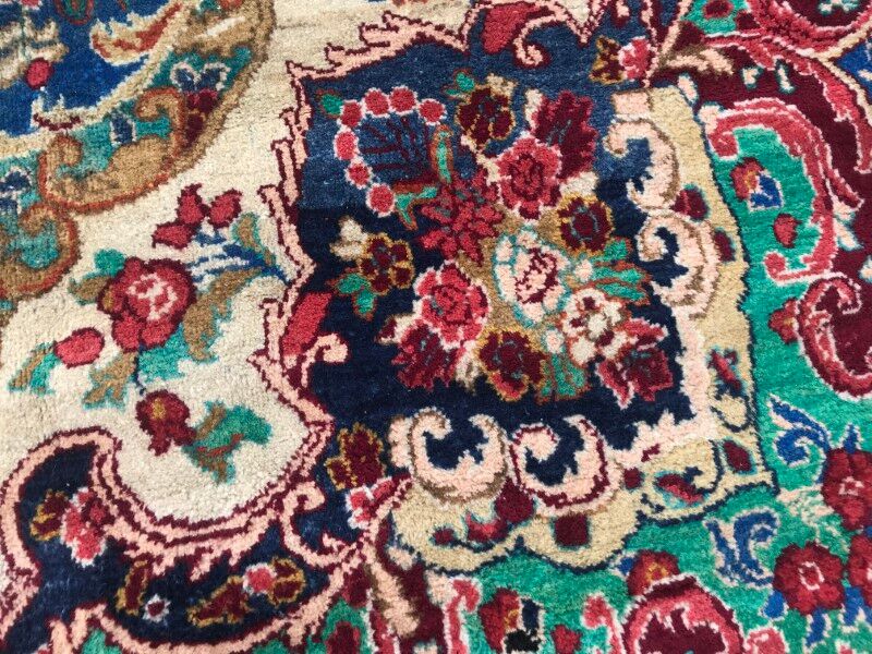 Persian vintage mahal rug handmade 258x373 cm