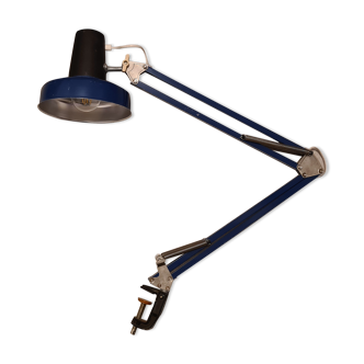 Lampe d'architecte vintage bleue