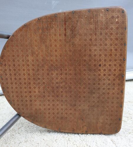 Modernist office chair seated pyroengraved cannage
