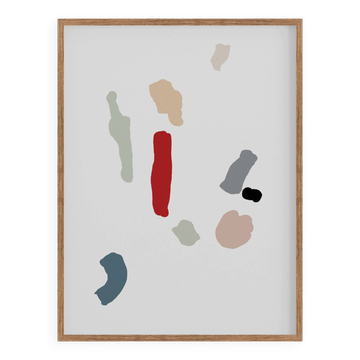 Abstract pebbles giclee print 50x70 cm