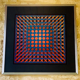 Vintage, Victor Vasarely Op Art print circa 70's