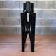 Shiny black folding chair Regista