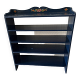 Vintage midnight blue bookcase shelf