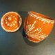 Sugar bowl and portuguese terracotta honey pot