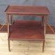 Mahogany service with flaps with removable glass top 67 x 46 cm