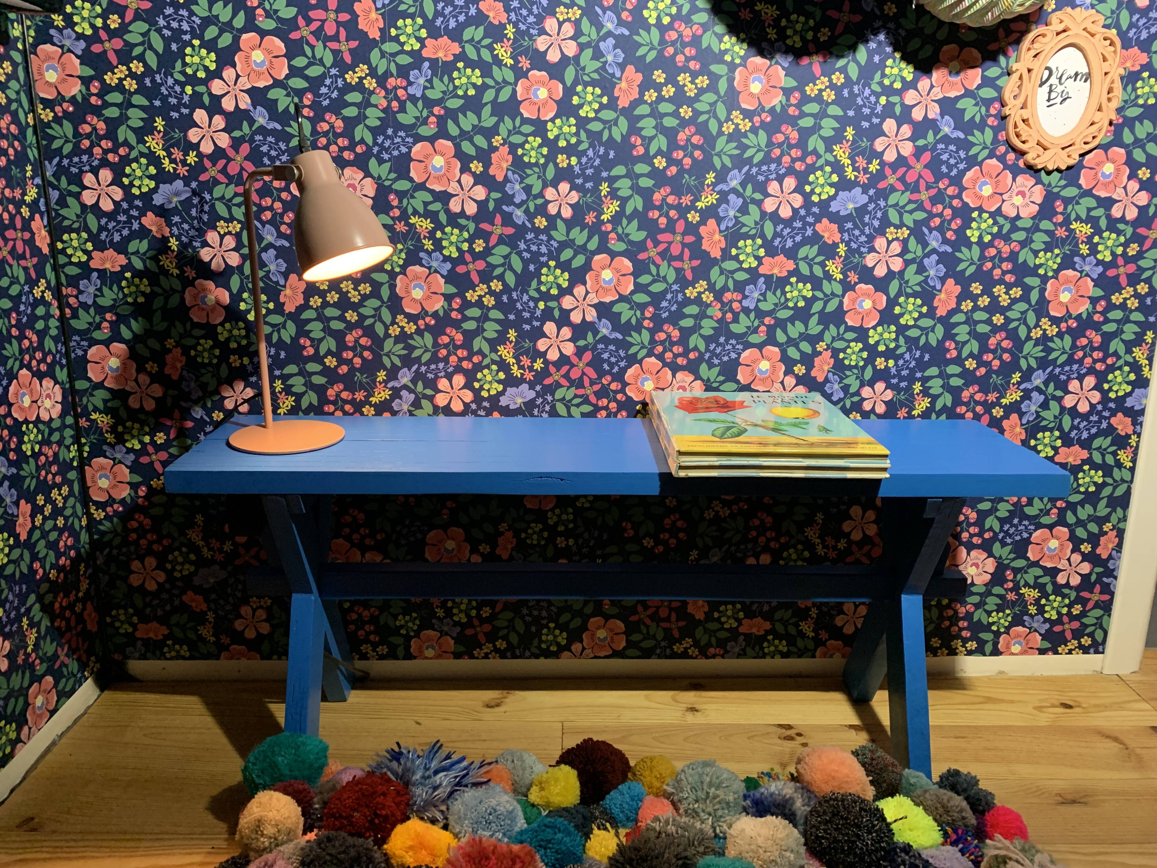 Farm bench - cobalt blue Portugal