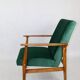 Méridienne vintage en velours vert, années 1970