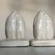 Pair of greenhouses modernist penguin books in cracked art deco earthenware