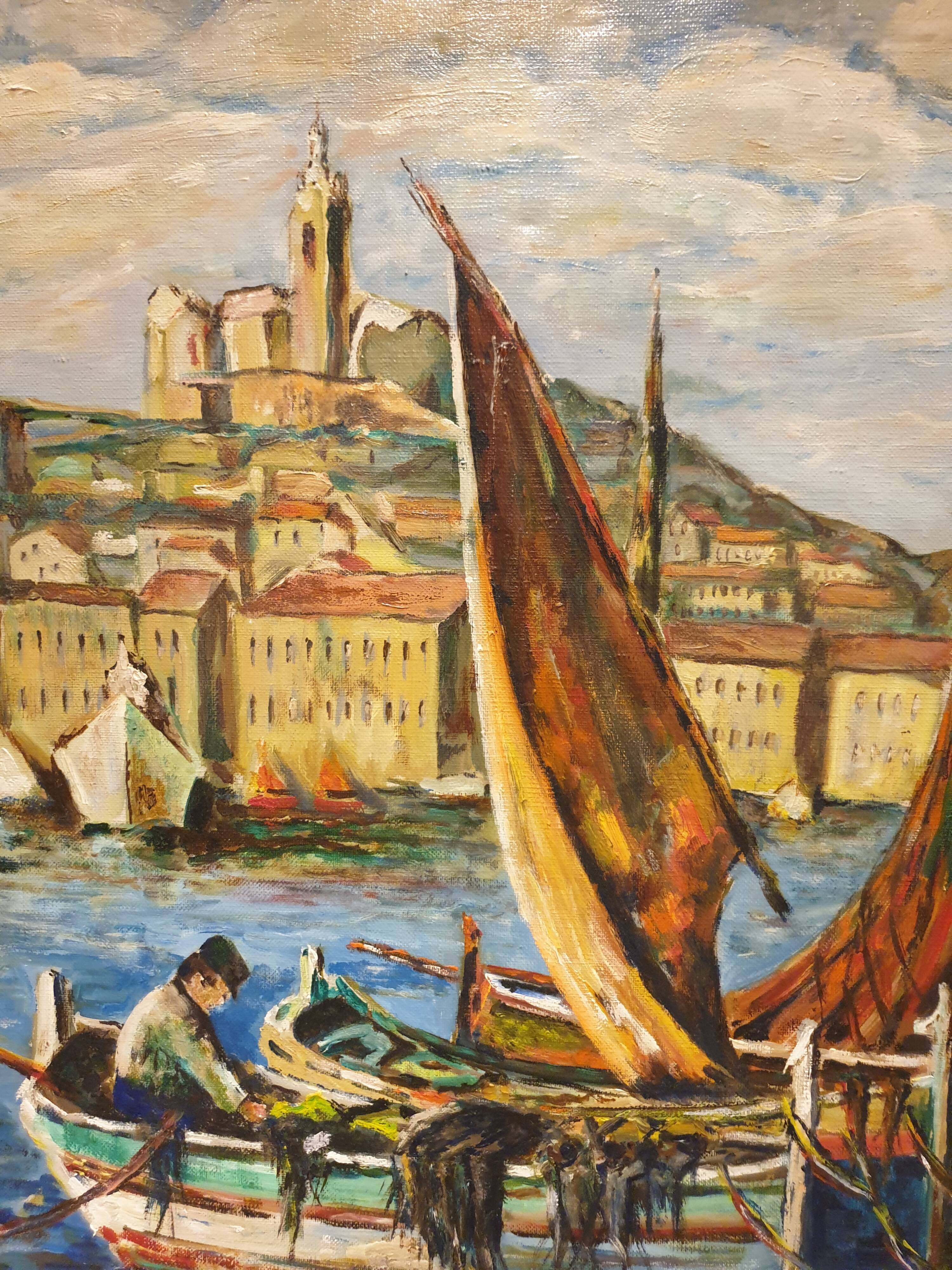 Oil on canvas Our Lady of the Guard