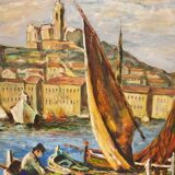 Huile sur toile  Notre-Dame de la garde