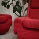 Complete red salon jitona style atlantis space age 1970