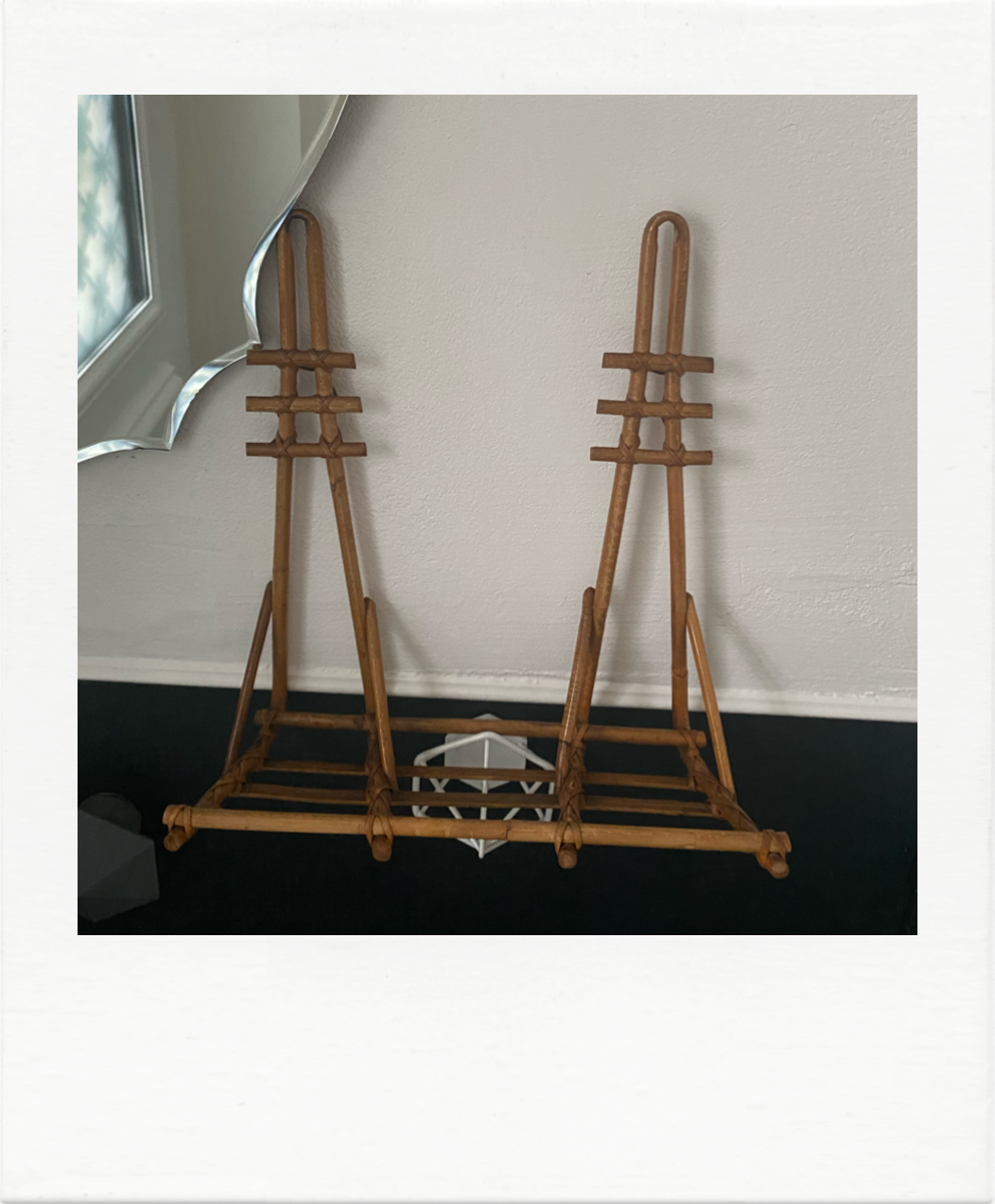 Bamboo rattan shelf