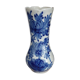 Vase vintage fleuri bleu blanc h.15.5cm