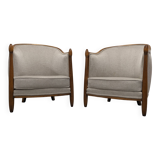 Pair of Art Deco gondola armchairs circa 1920