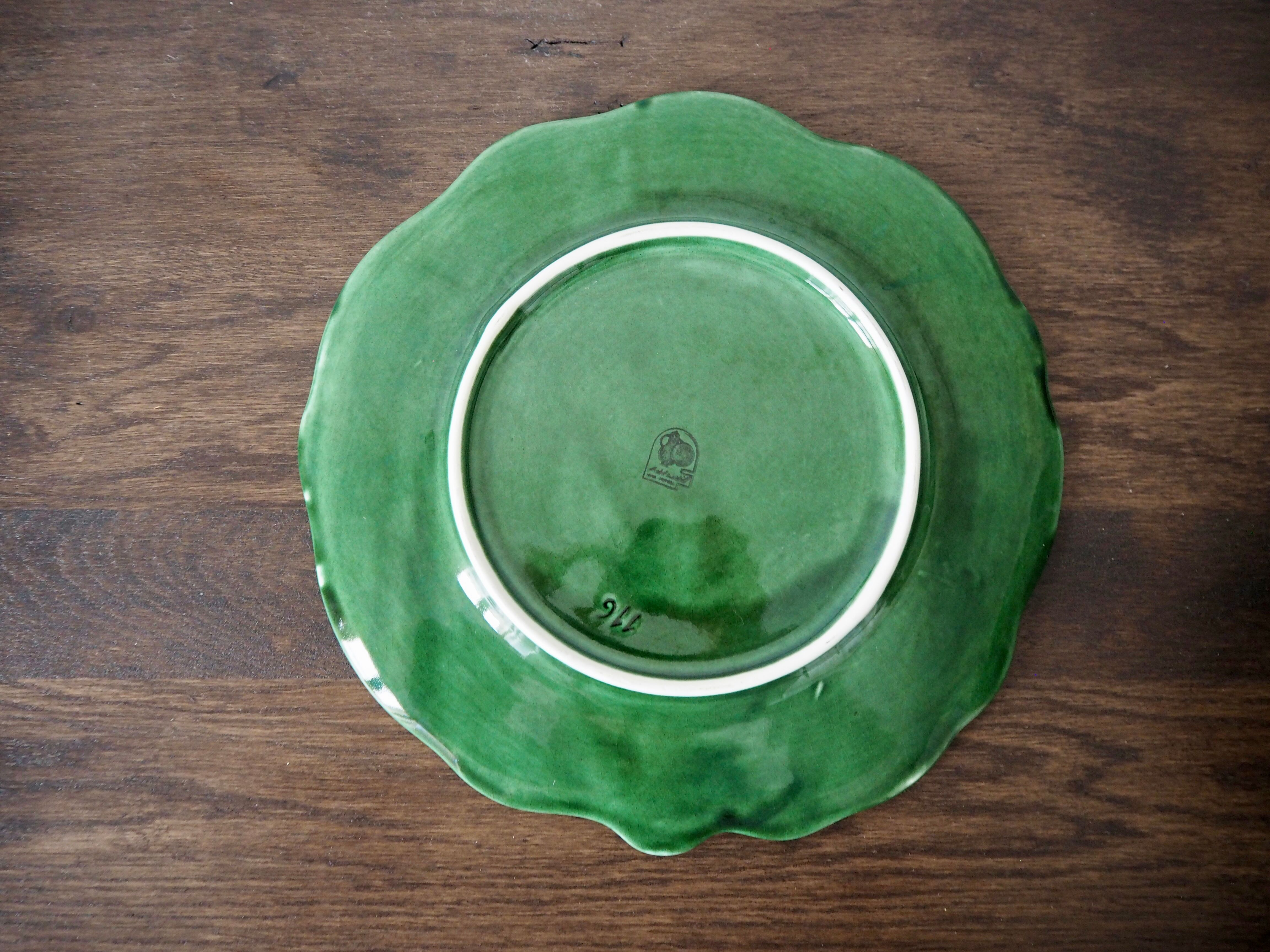 Souptureen and dish in cabbage slip