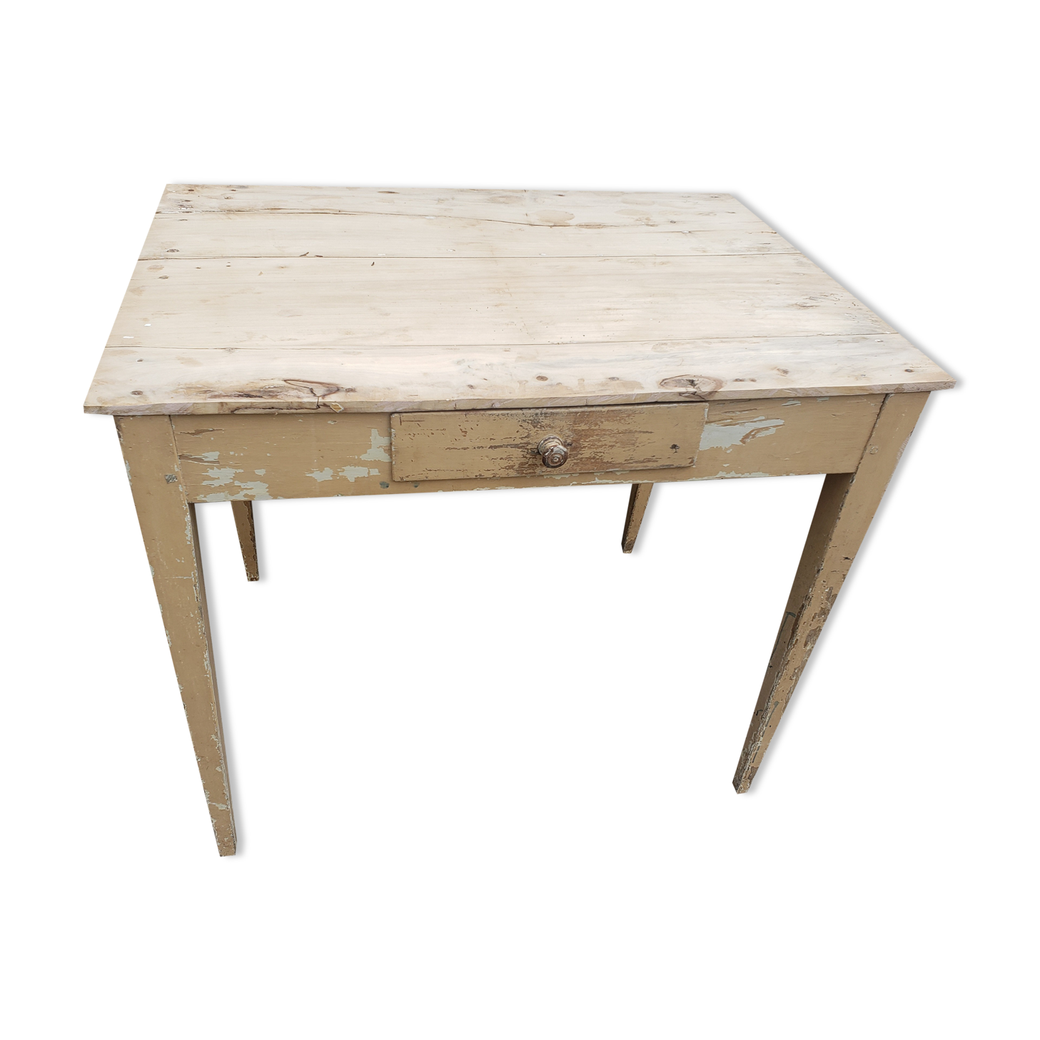 Table de ferme à tiroir