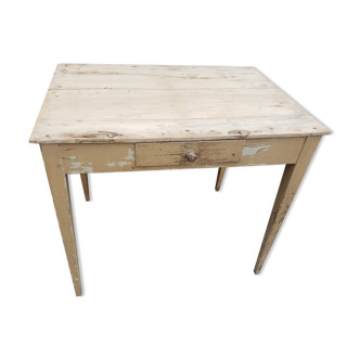 Table de ferme à tiroir
