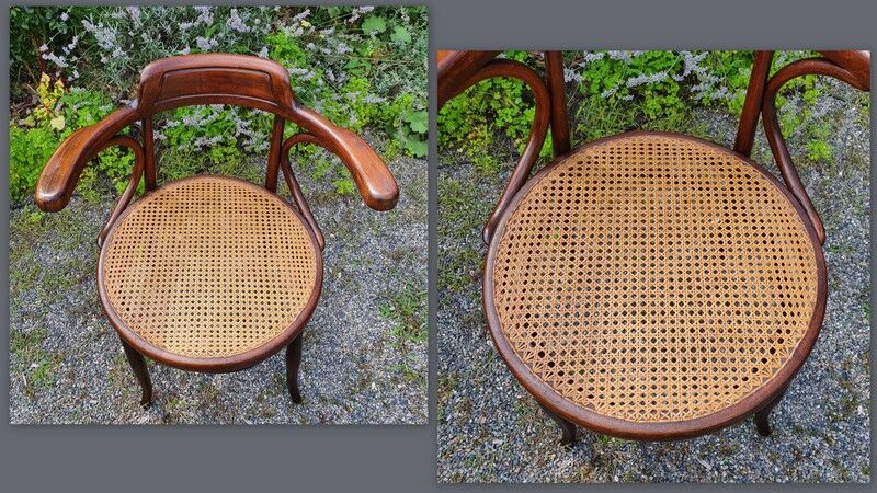 Ungvar desk chair in curved wood 1900 ca