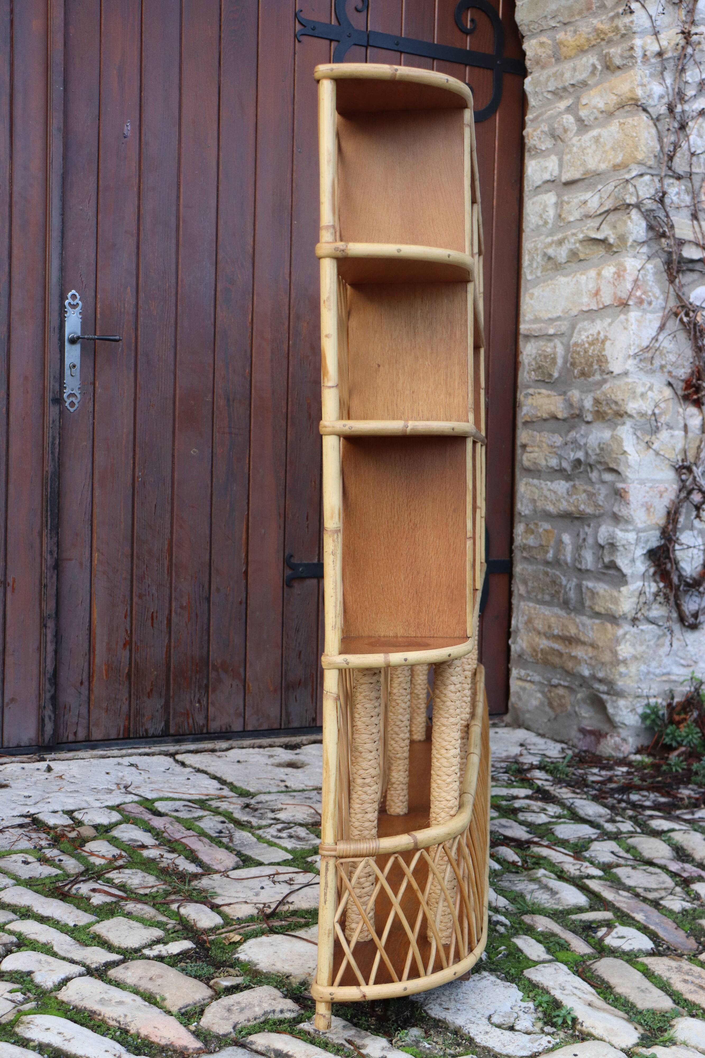 Large rattan bookcase