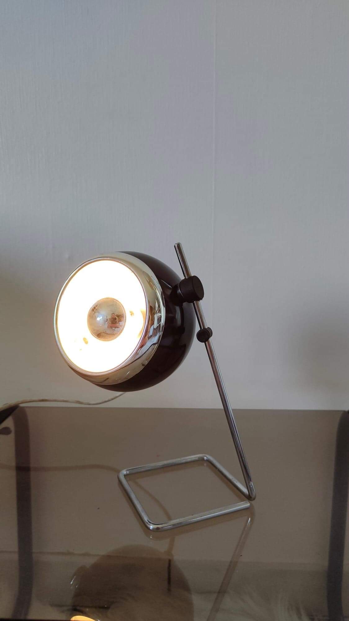 Minimalist eyeball lamp 1970