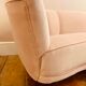 1940s Danish Banana Shaped Scalloped Sofa in Blush Pink