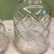 Baccarat beautiful pair of cut crystal carafes with crossed bevels | decanter
