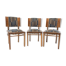 Art deco dining chairs, 1930´s, czechoslovakia, set of 3