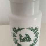 4 opaline apothecary vials