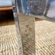 Chrome and smoked glass coffee table on wheels 1970