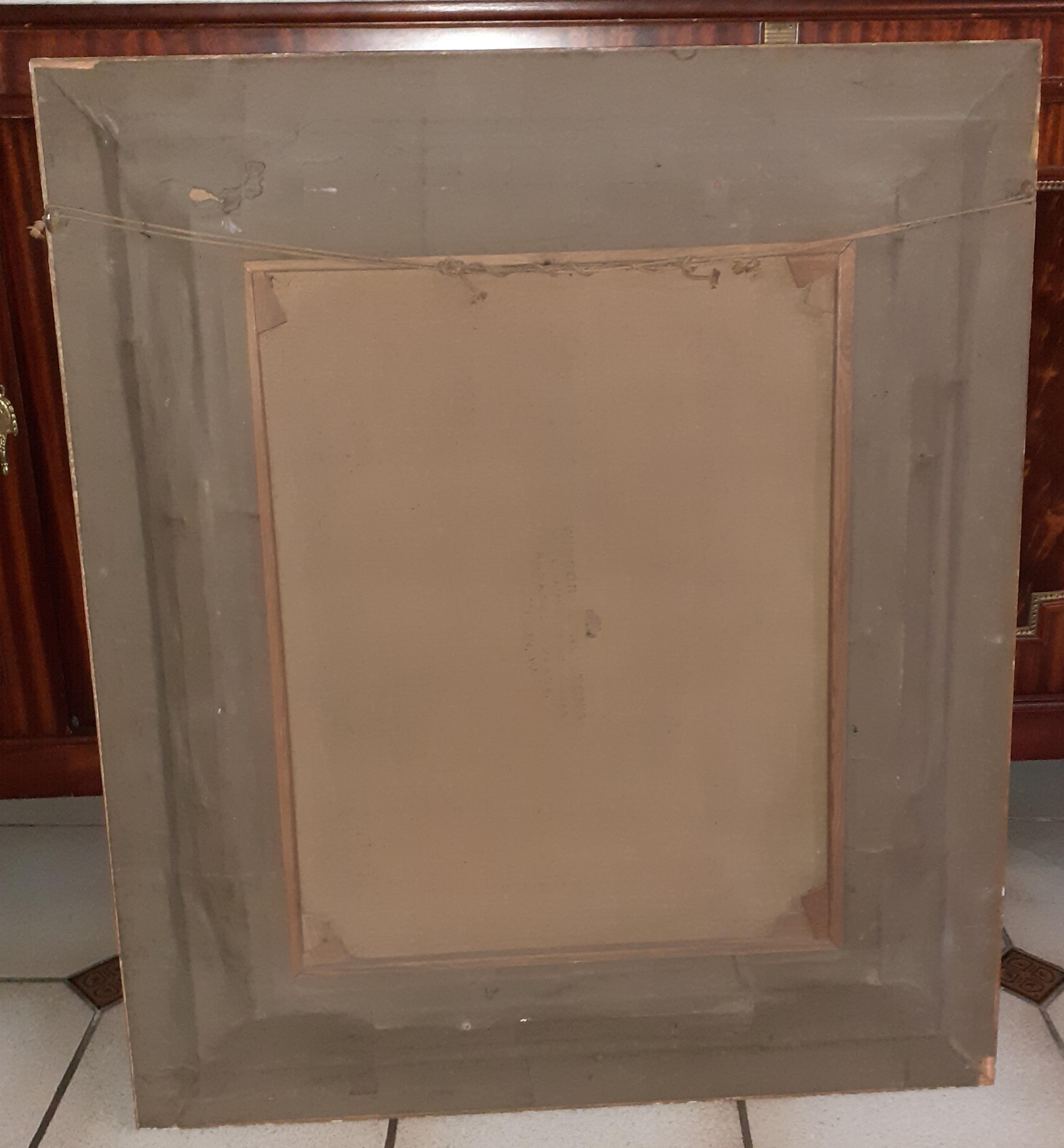 Old oil painting on canvas