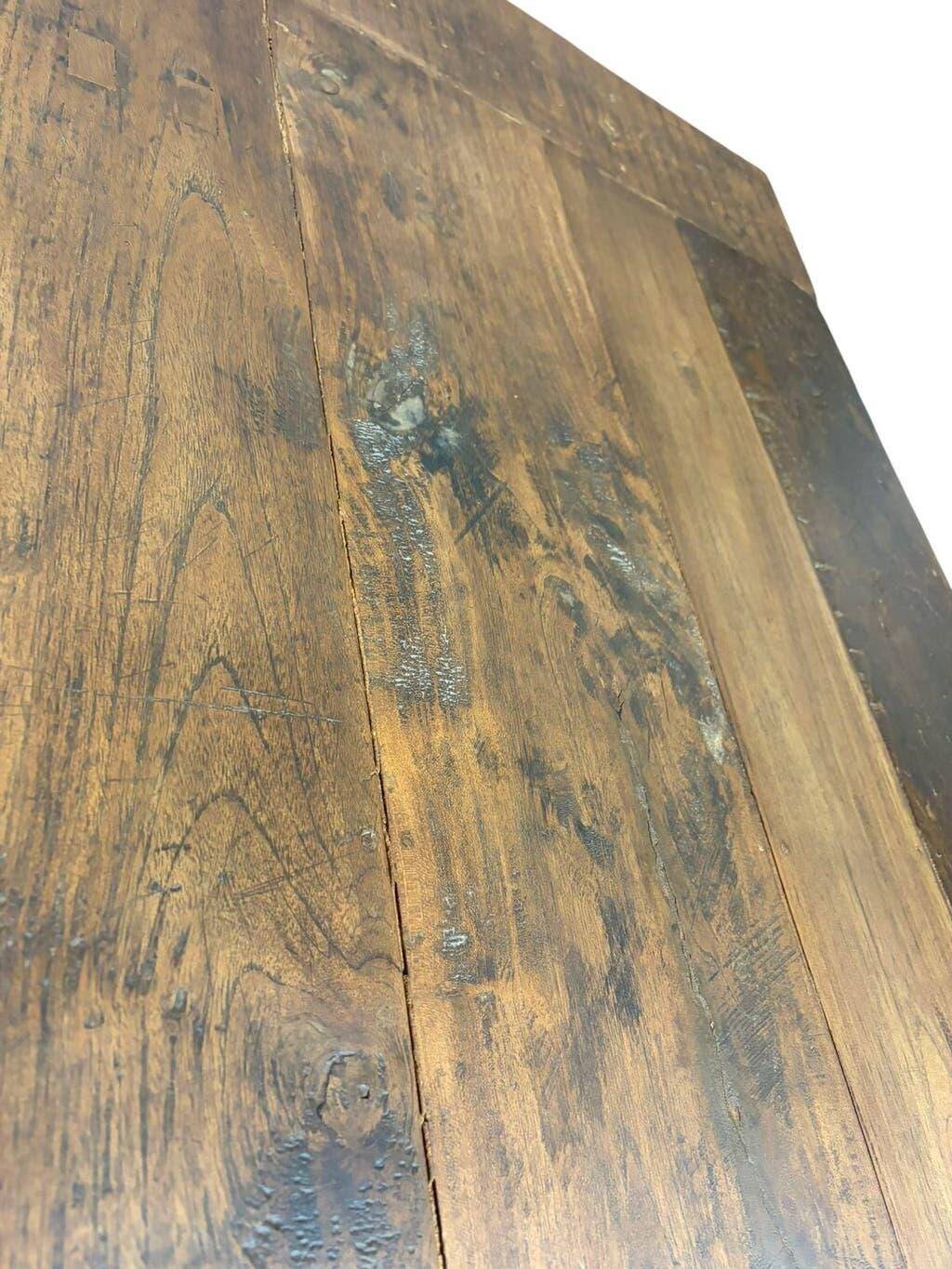 XL vintage solid wood dining table / farmhouse table