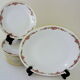 Bavarian porcelain dessert service with floral decoration. Around 1960.