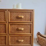 Rattan chest of drawers circa 1960s