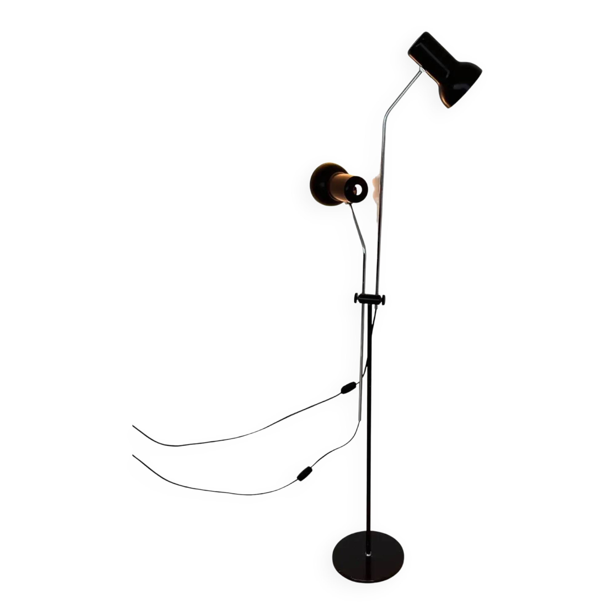 Lampe de sol à design ajustable du milieu du siècle par Napako, années 1970.