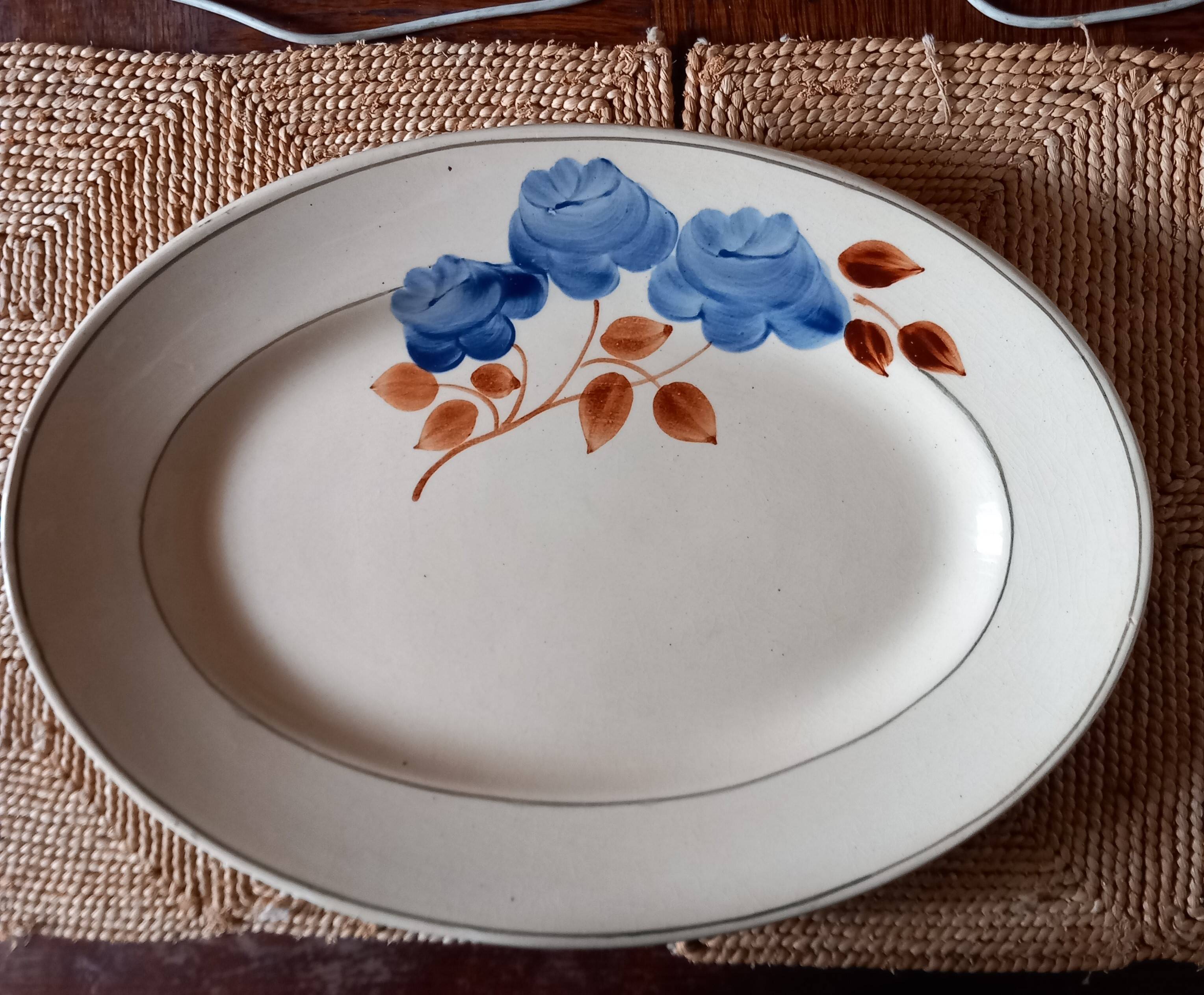 Oval serving dish Creil et Montereau (HBCM)