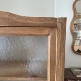 Armoire vitrée en chêne brut (rénovée)