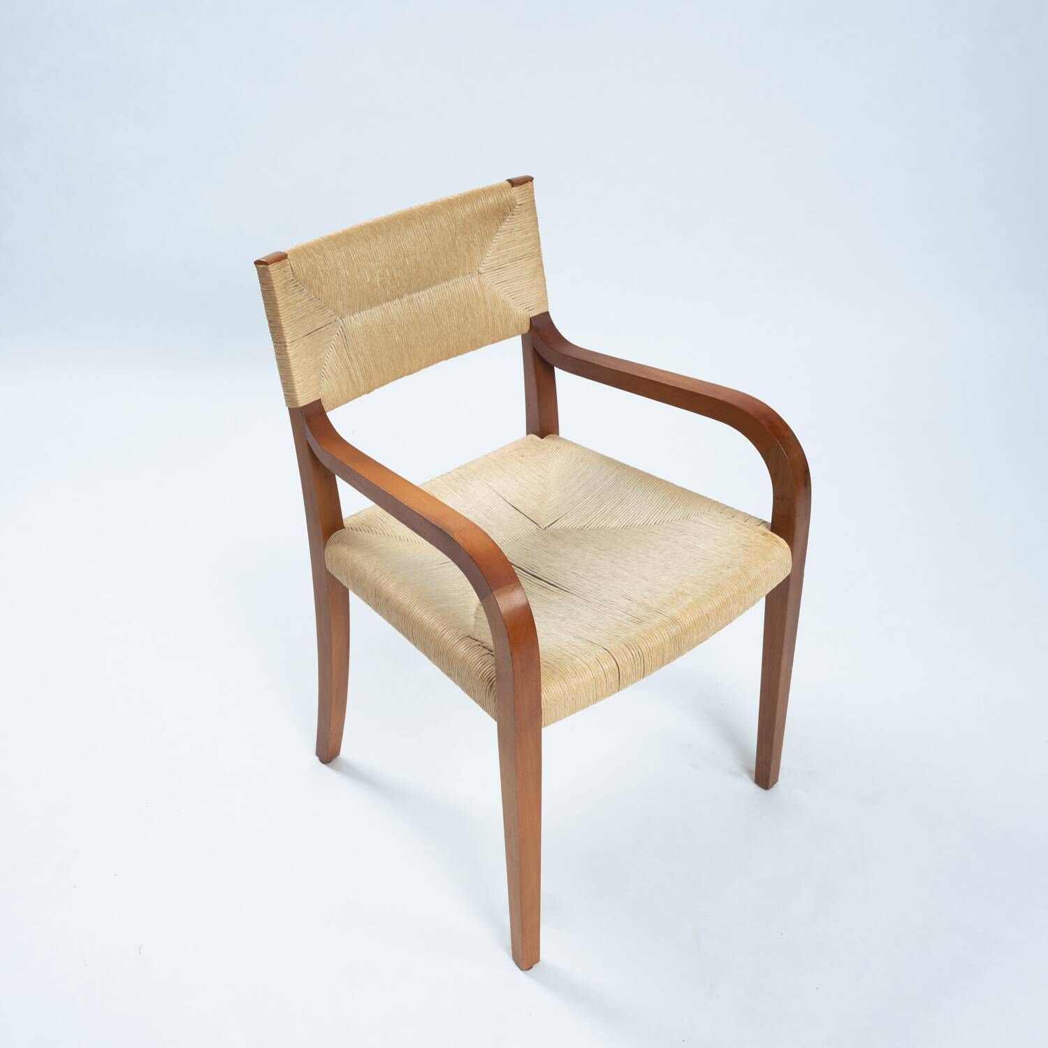 Luca Meda Risiedo rope walnut dining chairs by for Molteni, Italy 1980s ...