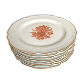 Ensemble de 8 assiettes à dessert Bernardaud