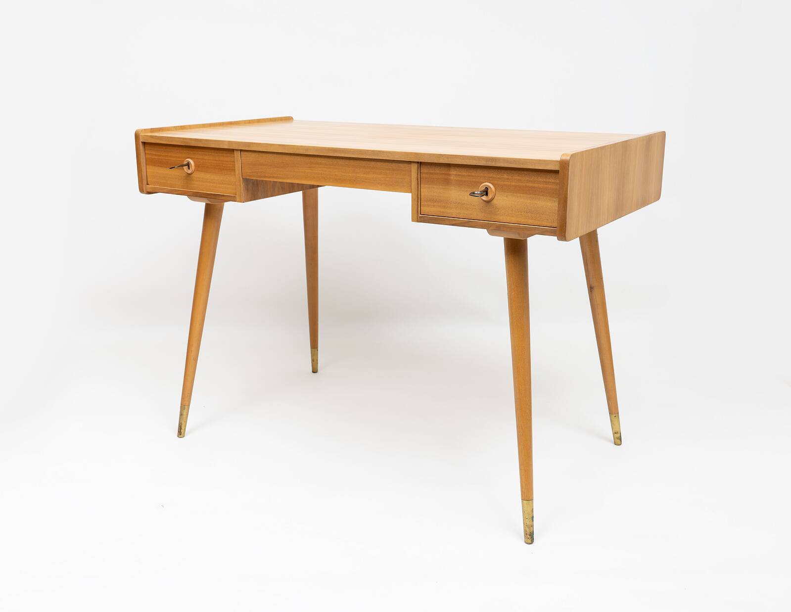 Mid-century walnut desk, Germany, 1950s,