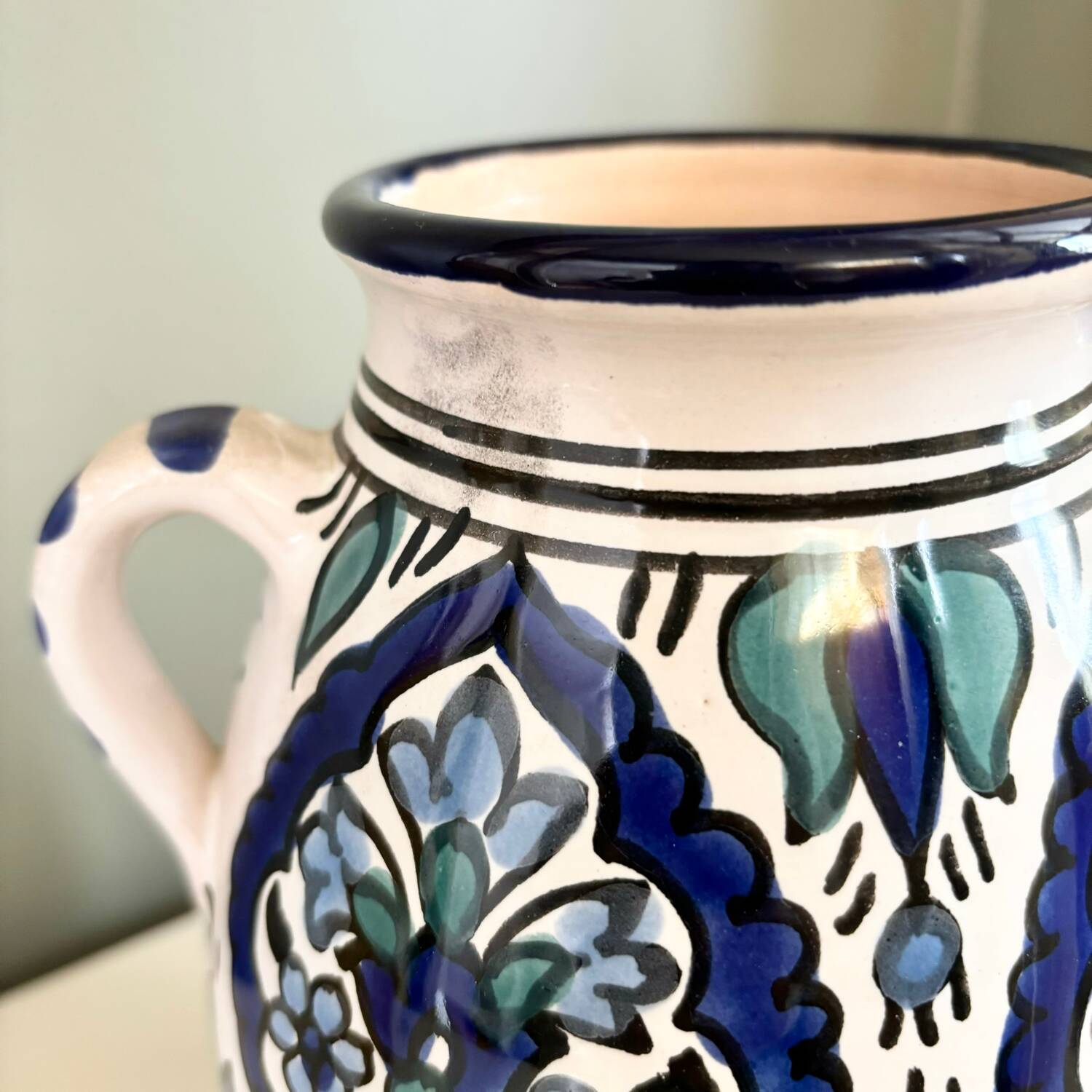 Vase méditerranéen fait main