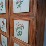 Armoire en rotin 1960